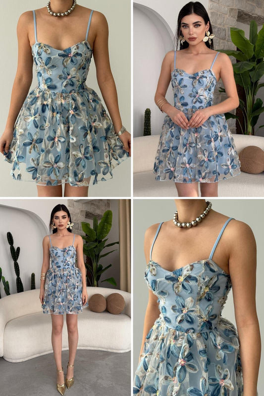 Douceur Florale : Robe à Bretelles, Coup de Cœur Assuré